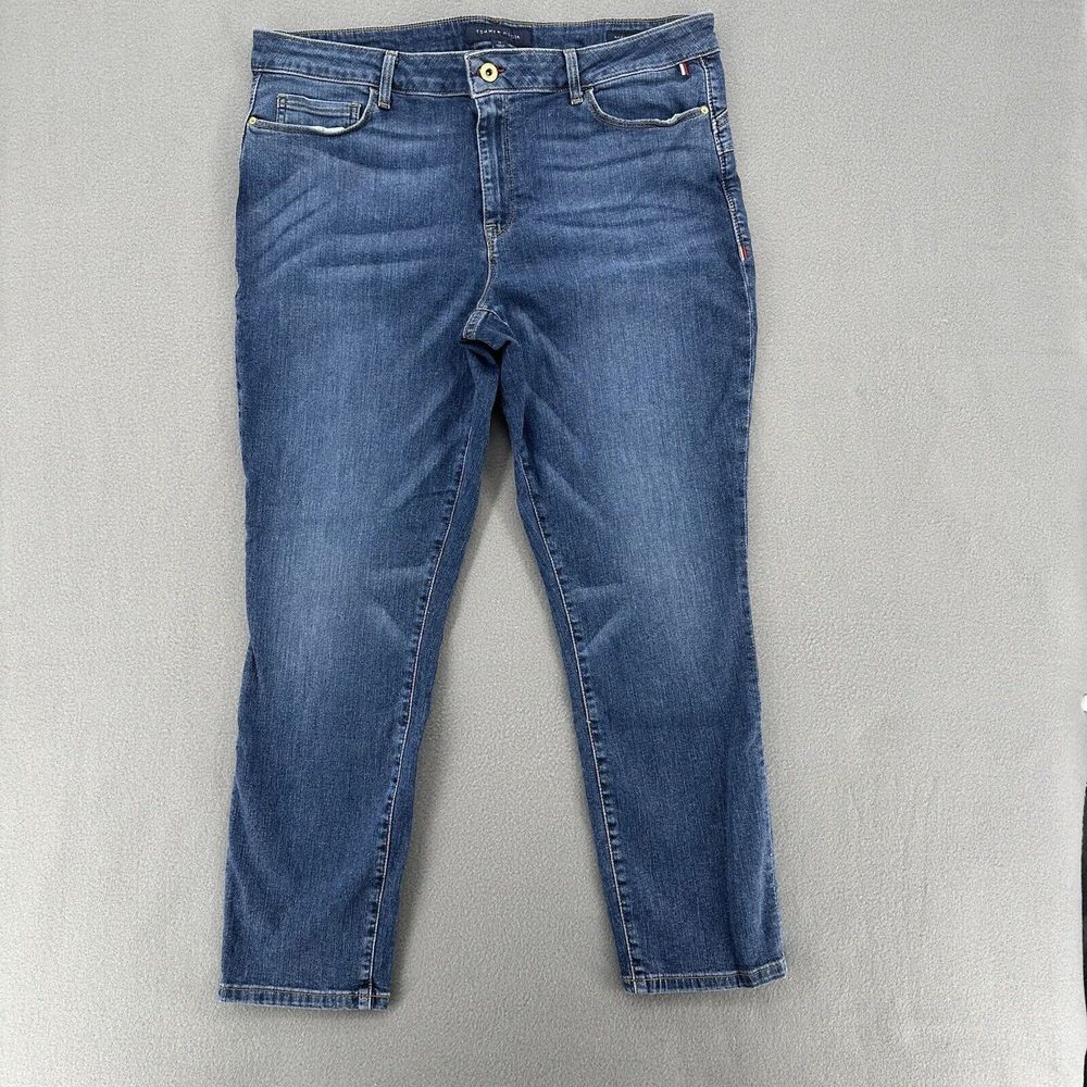 Tommy Hillfiger Raleigh Skinny Jeans Mid Rise Shaping Stretch Womens 14